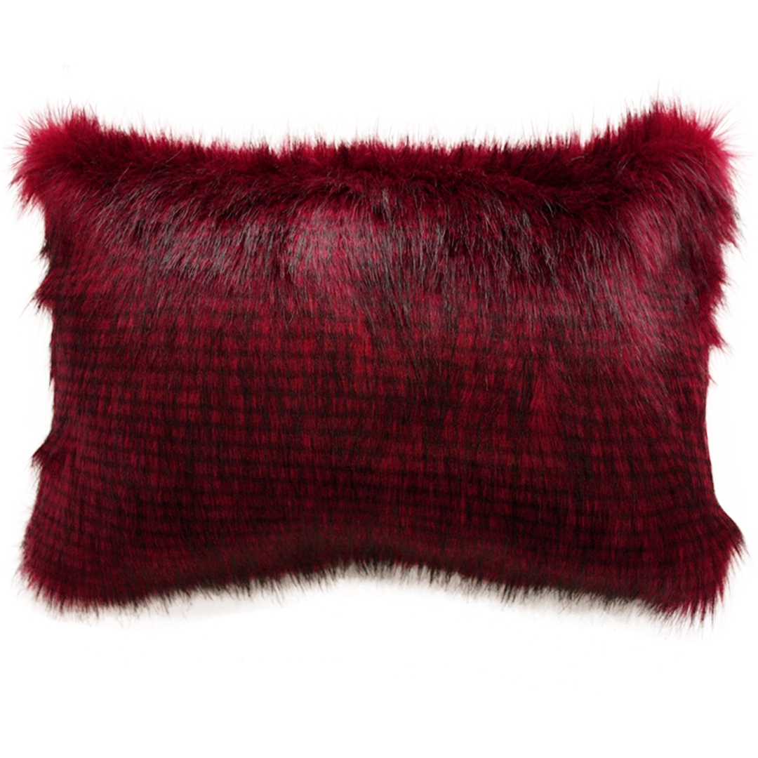 Heirloom Exotic Faux Fur - Cushion / Throw -  Red Pheasant image 1